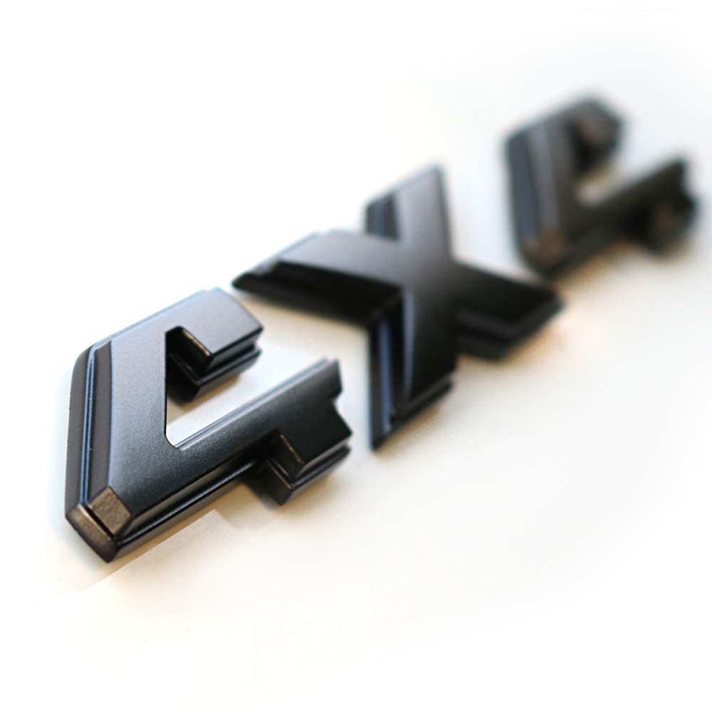 Huapx 8.8 Inch 4X4 Emblem Sticker,1Pack Matt Black Badge Chrome Decal Sticker Replacement For Dodge Ram 1500 2500 3500,Jeep Gran