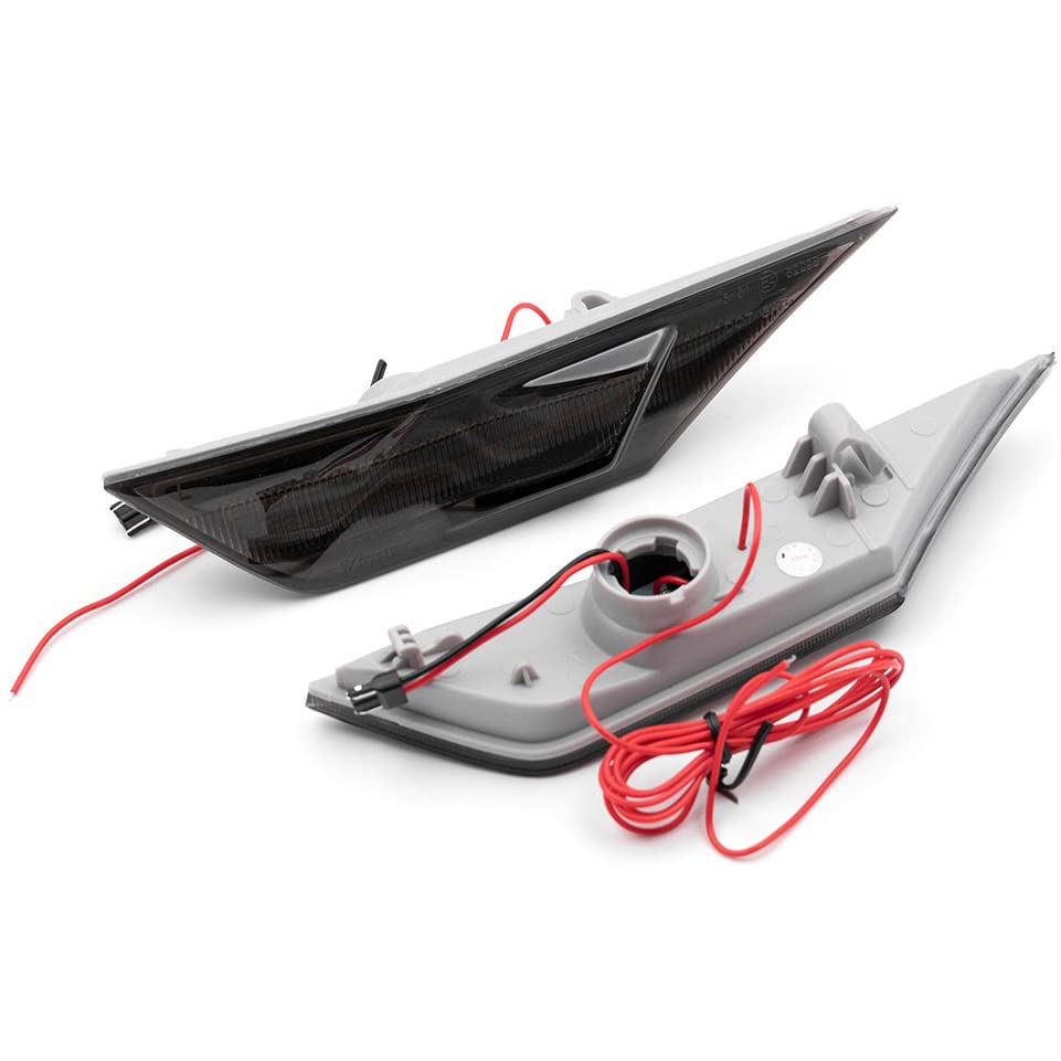 Civic Led Side Marker Lights For 2016-2021 Honda Civic Sedan Coupe Hatchback Smoked Lens Sidemarker Amber Led Turn Signal/White