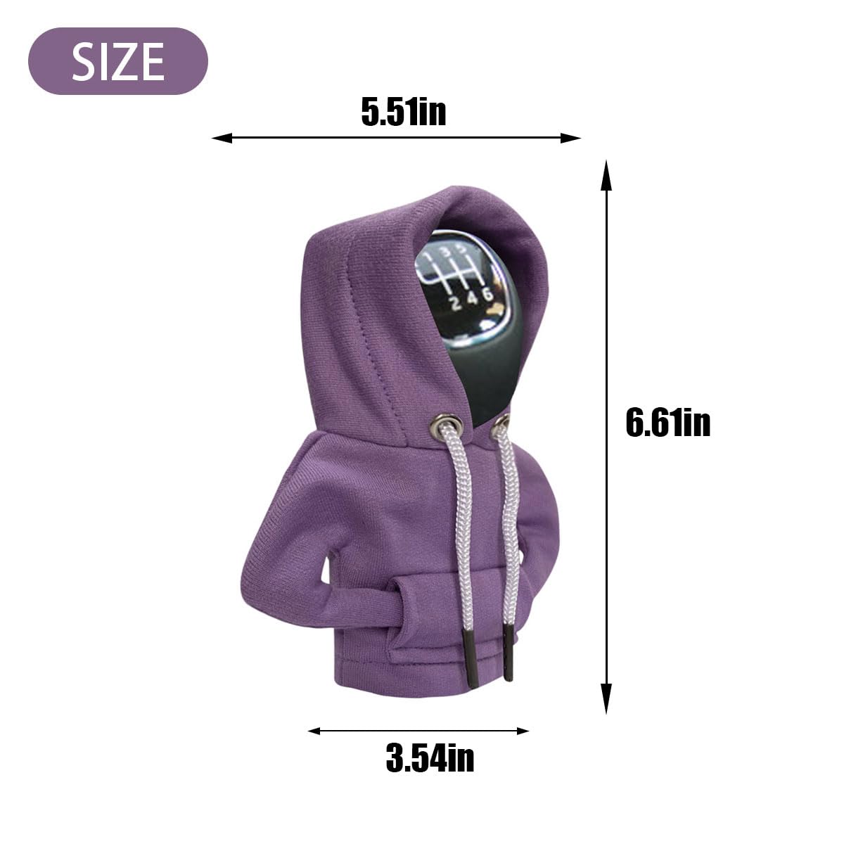 Joycourt Car Gear Shift Hoodie, Fashionable Gear Shift Knob Cover, Mini Hoodie For Auto Shifter Knob, Auto Interior Cute Gadgets