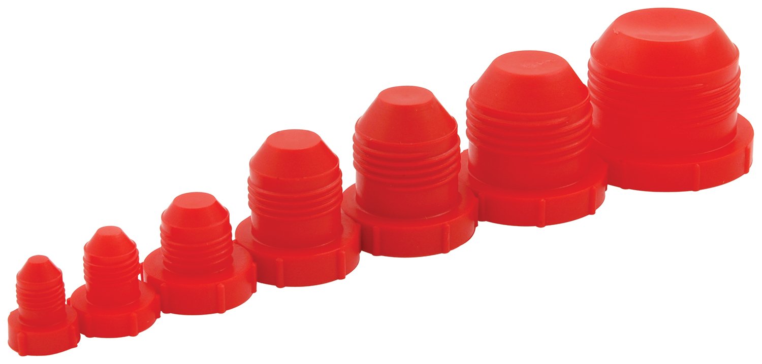 Allstar Performance ALL50810 Red Plastic Fitting Plug Kit for -3AN to -16AN