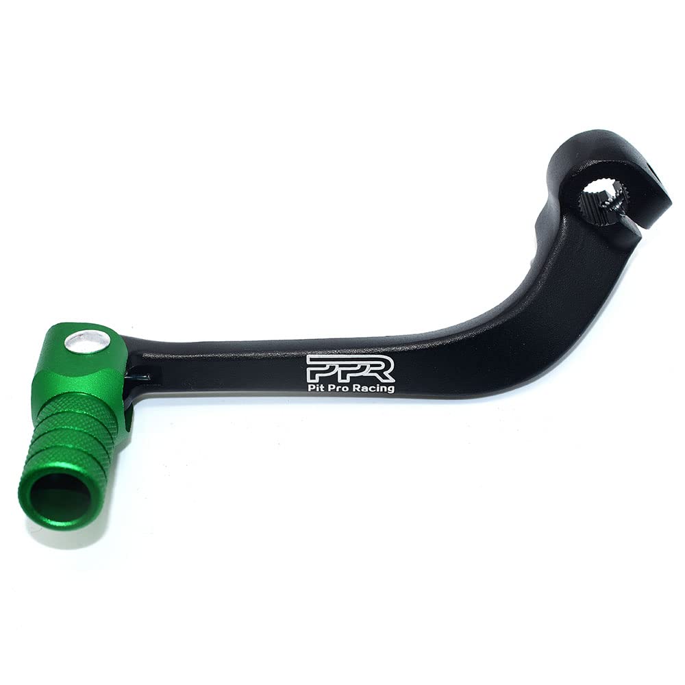 Gear Shift Lever, Rod Alloy Aluminium Folding Gear Lever Fits For Motorcycle Bse Crf 110 Apollo Ttr 125 Motorcycle 50Cc 110Cc 250Cc Dirt Pit Bike(Black&Green)