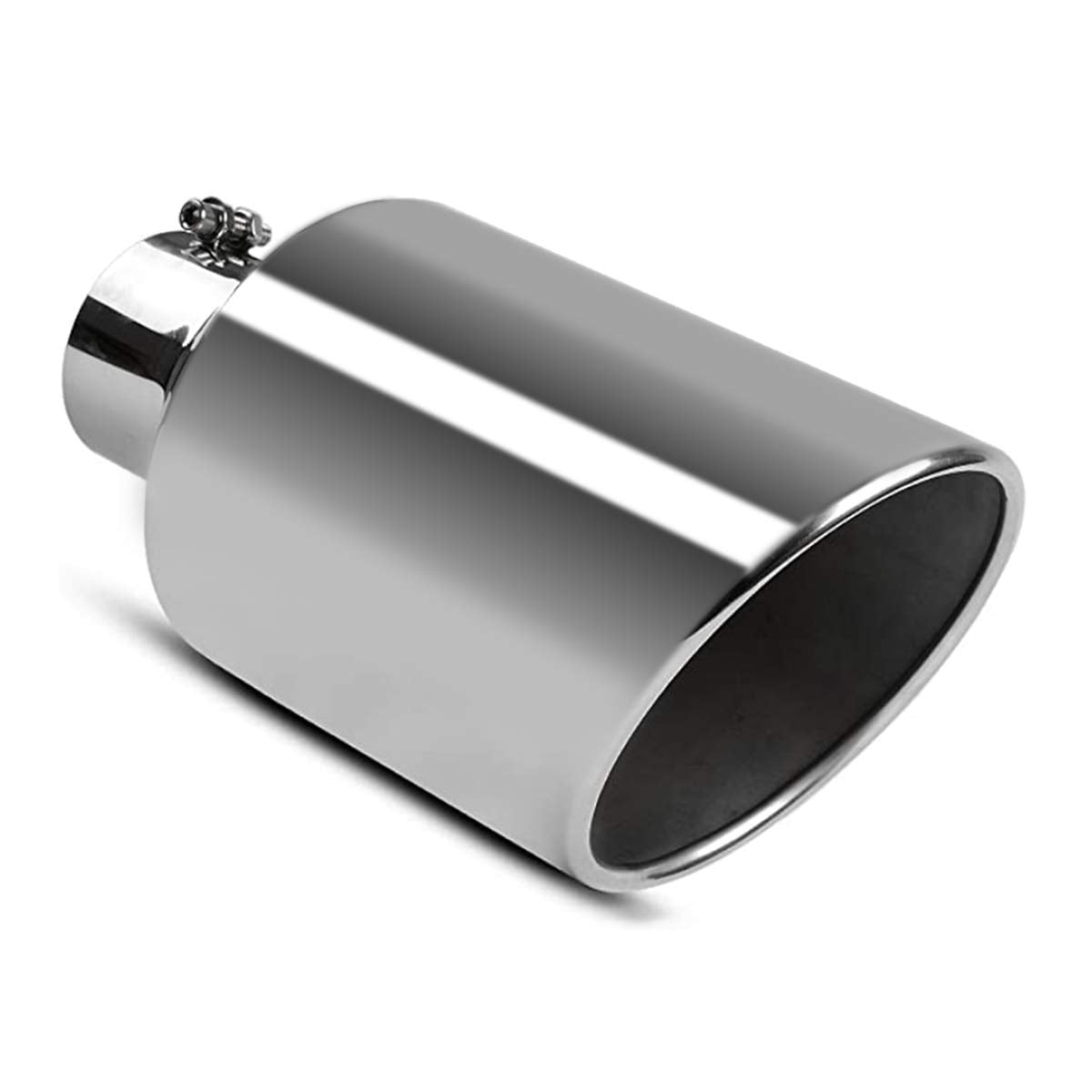 AUTOSAVER88 4'' Inlet Exhaust Tips, 4 Inch Inlet 8in Outlet 15 in Overall Length Chrome-Plated Finish Stainless Steel Exhaust Ta