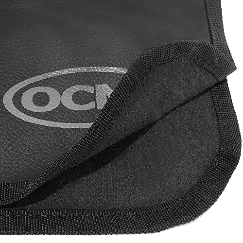 Ocm Premium Magnetic Fender Cover - 6 Count Strong Magnets And 3 Count Hook And Loop Straps - Protector Gripper Automotive Mechanic Work Mat With Protective Pvc Vinyl