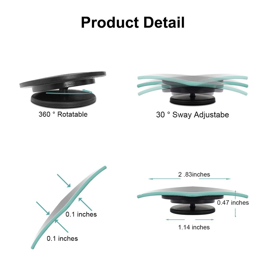 Pomfw Blind Spot Mirror, 2 Inch Rearview Convex Side Mirrors For Cars Suv Truck Van Stick On 3M Adhesive, Rear View Hd Glass Frameless Sway Rotate Adjustable Wide Angle 2Pcs (Rhombus)