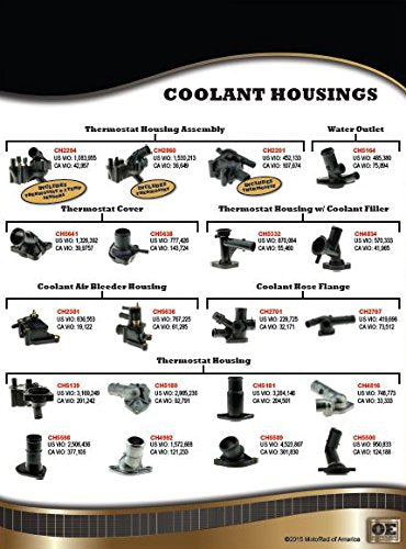 Motorad 678-221 Integrated Map Controlled Thermostat Housing, Black