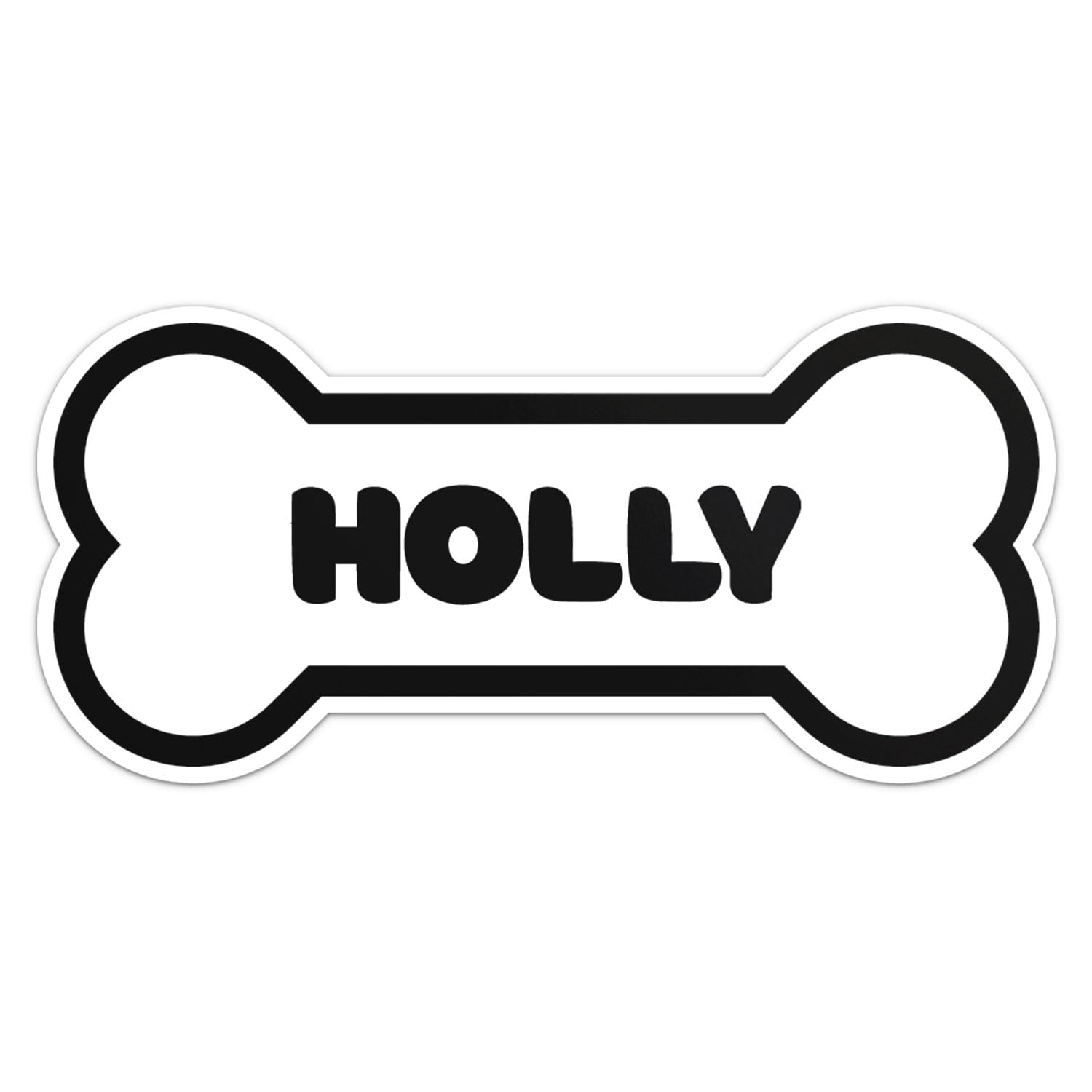 Holly Dog Name Sticker - Waterproof Vinyl Decal For Car Bumper, Laptop, Water Bottle, Wall, And Window, Size - 6'' Longer Side