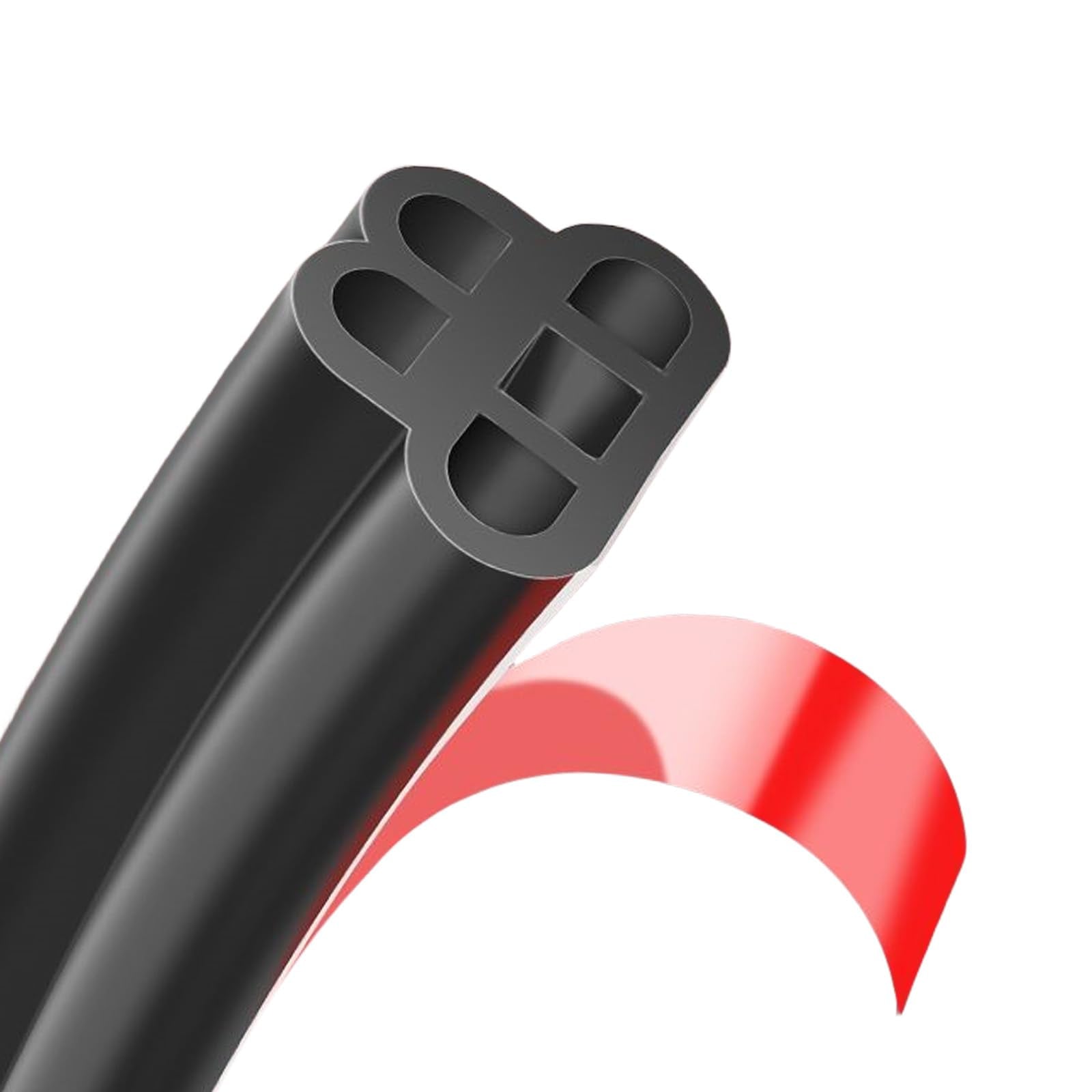 52.5Ft Car Door Seal Strip Double Layer Universal Self Adhesive Auto Door Seal Strip Soundproofing Weather Stripping for Car Doo