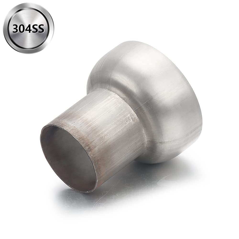 A-Karck Exhaust Adapter Connector 2' Od To 4' Od, Exhaust Pipe Reducer 4' Overall Length 304 Stainless Steel
