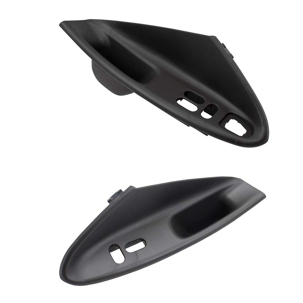Brock Replacement Pair Set Inside Interior Door Pull Handle Switch Panel Housings Medium Graphite Compatible With Mustang Coupe