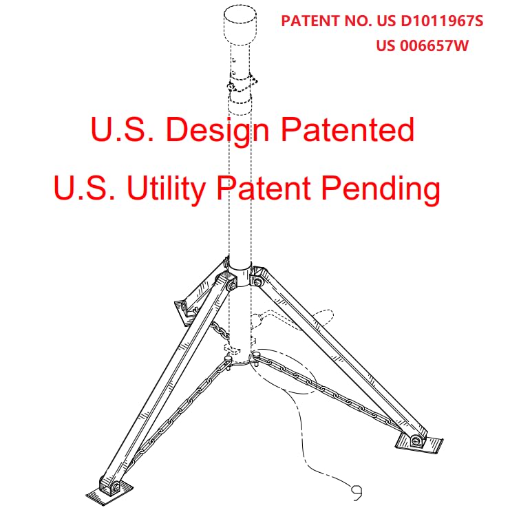 Schumaho King Pin Tripod Stabilizer Jack For 5Th Wheel Trailer Rv, (Allow Drill Adjust), 5000Lb Load Capacity & Adjustable Heigh