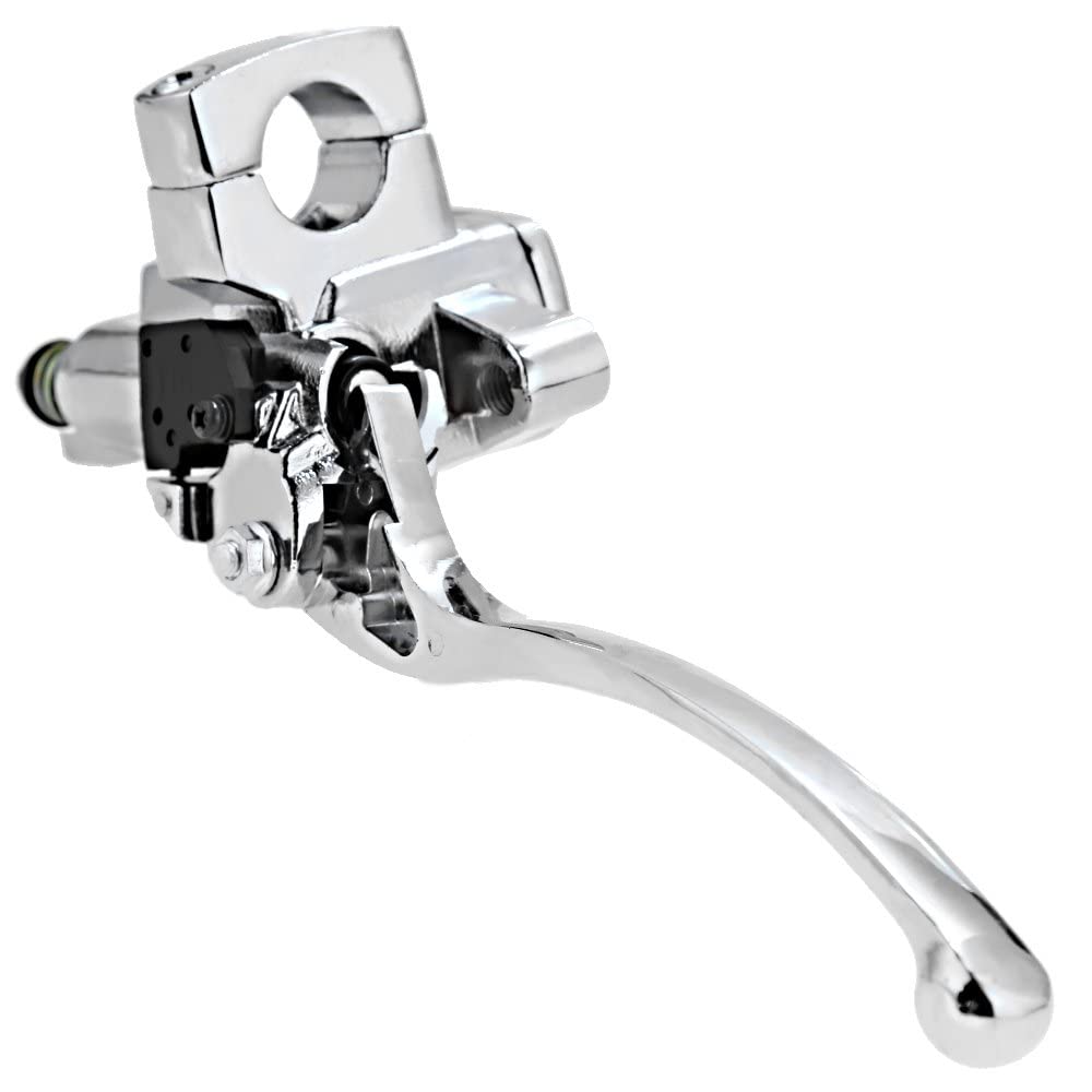 Saihisday 1' Brake Master Cylinder & Clutch Set Chrome for Honda Shadow VTX1800 Kawasaki Vulcan Yamaha Road Star Suzuki (1 Pair, Left + Right)