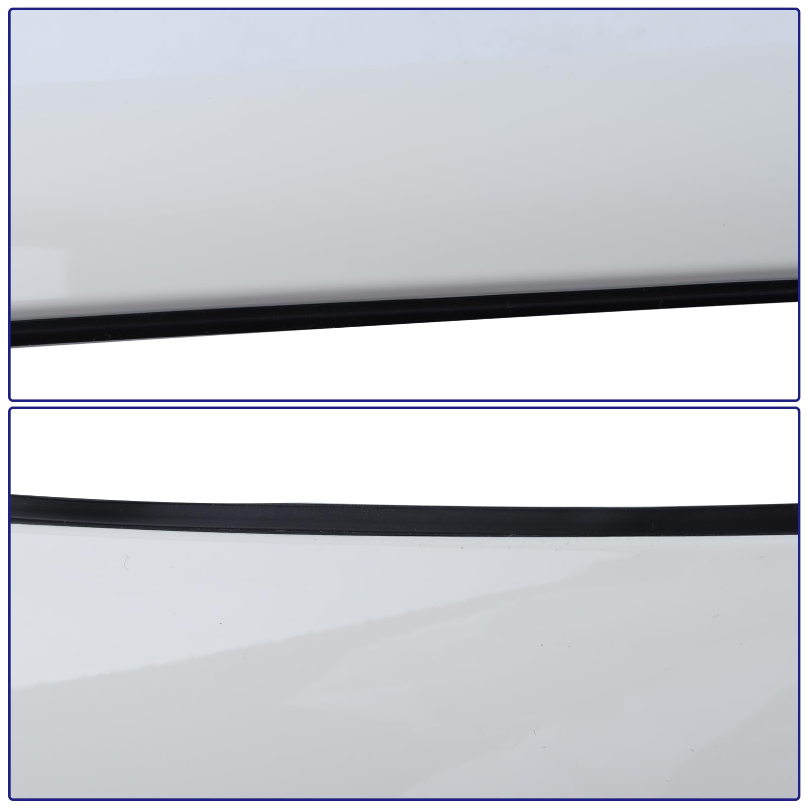 SAOKNCE Front Upper Outside Windshield Molding Fit for 2007-2014 Toyota FJ Cruiser Top Pillar with Side Molding White Color 7550