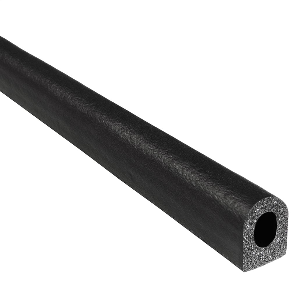 Trim-Lok D-Shaped Rubber Seal (Thick Wall) - .437'' Height, .375'' Width, 100' Length - EPDM Foam Seal with HT (General Acrylic)