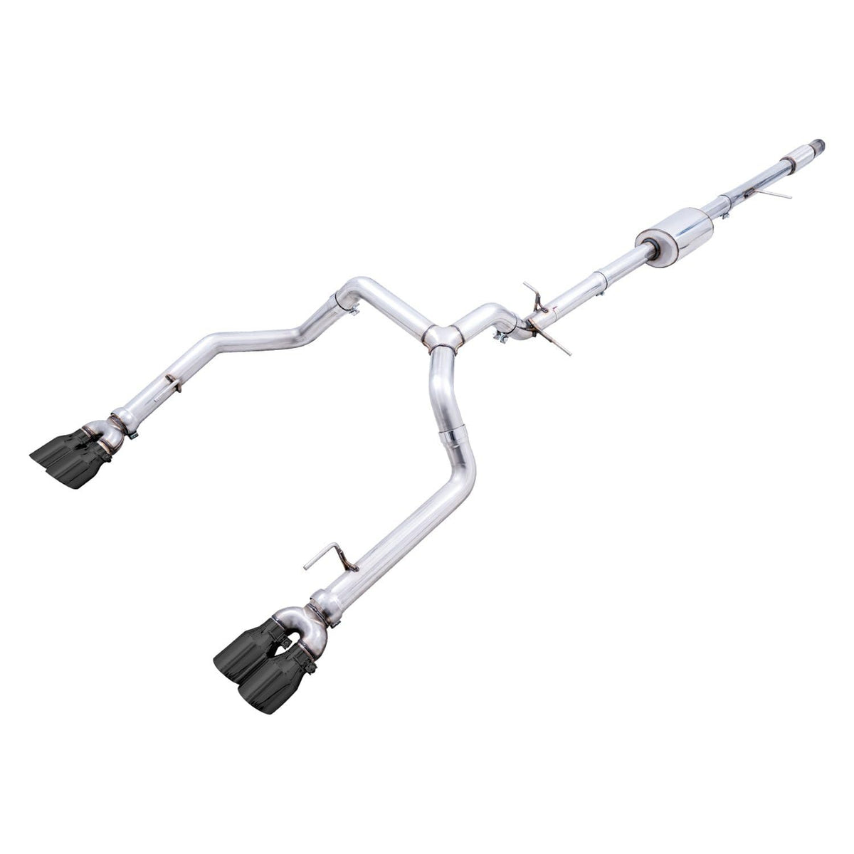 Awe Tuning 4Th Gen Gm 1500 5.3L 0Fg Catback Split Rear Exit (W/Bumper Cutouts) - Quad Diamond Tips - 3015-43202