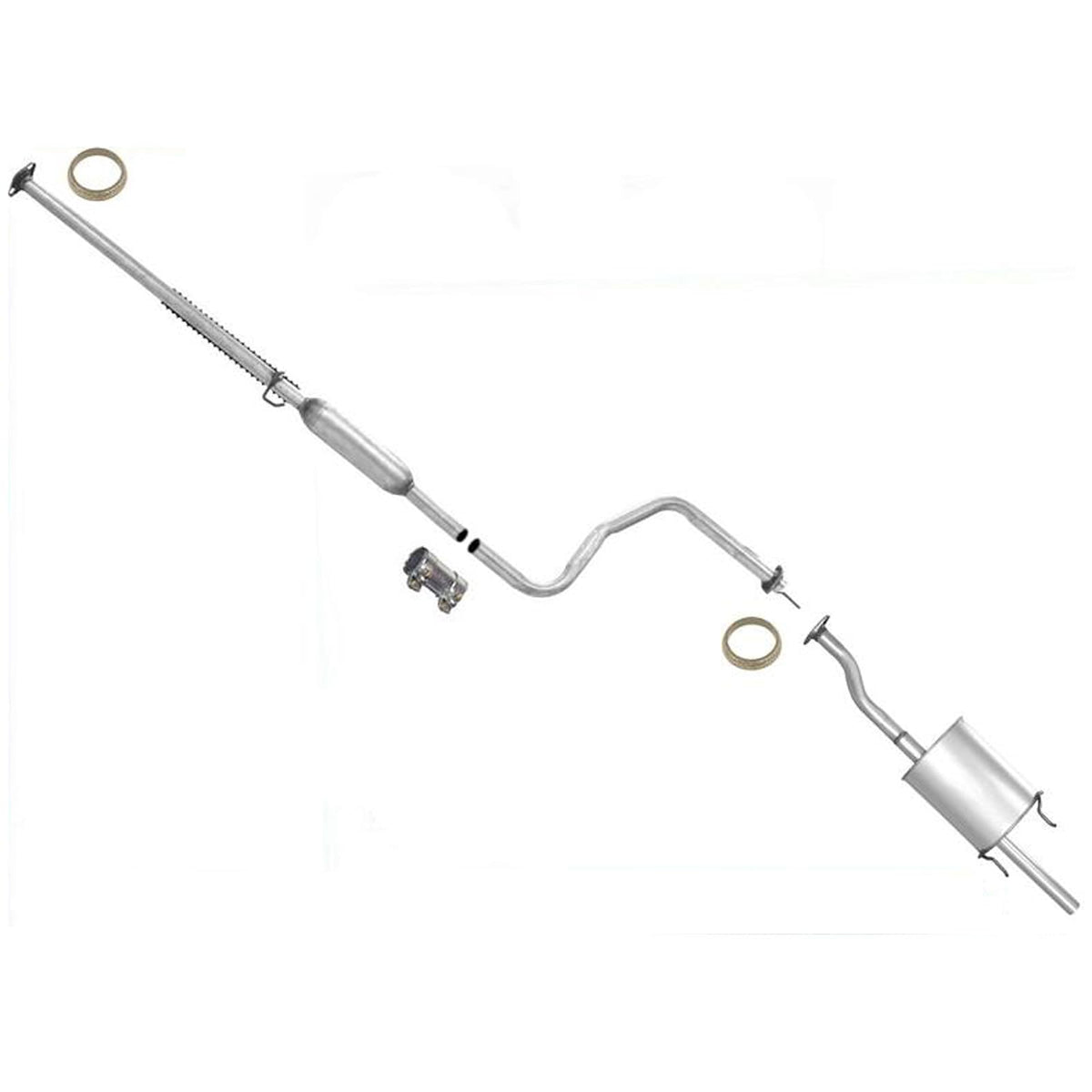 Muffler Exhaust Pipe System Replacement Parts For Honda Civic 2 or 4 Door 1.6L DX LX 1996 1997 1998 1999 2000