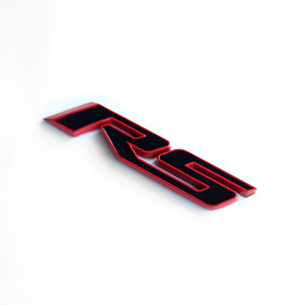 Yoaoo 1x OEM Grille Rs Emblem Badge 3D Compatible with Zl1 1LE Series Grill Red Frame Red Line