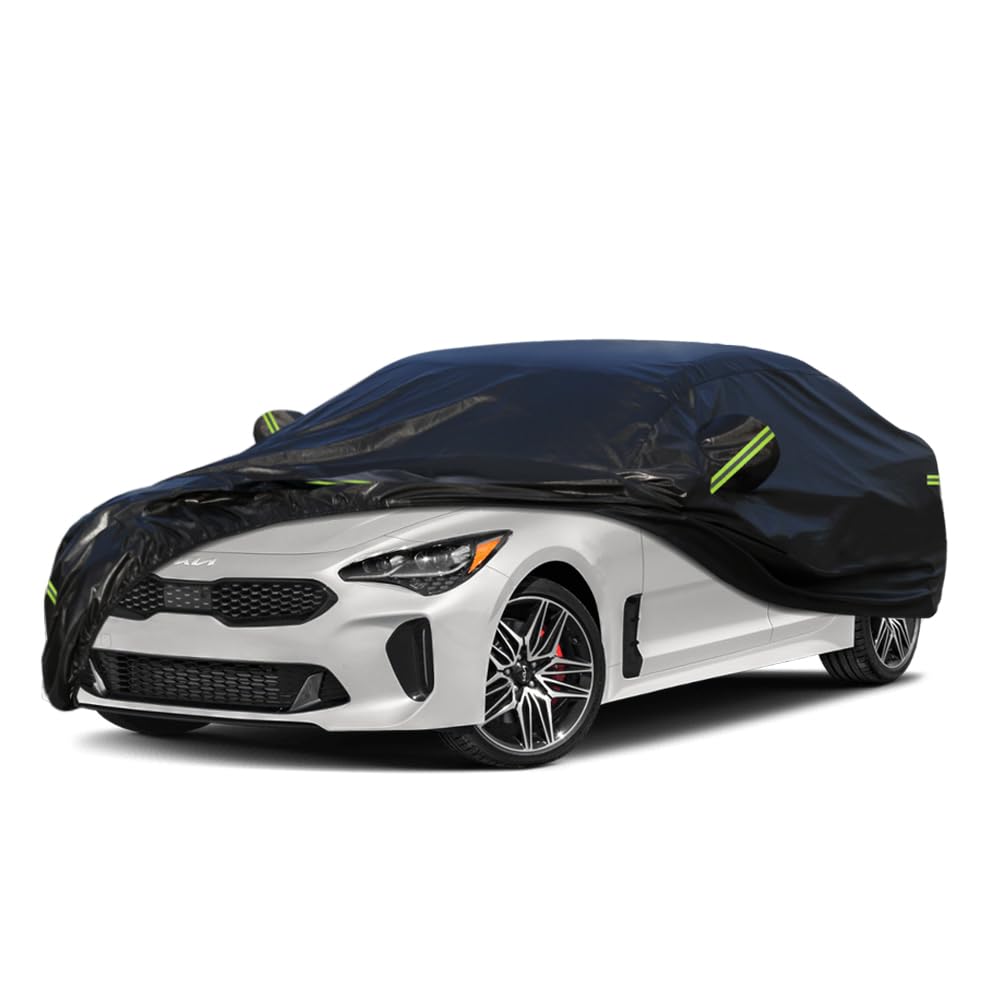Kaugung 7 Layers Car Cover Custom Fit Kia Stinger From 2017 To 2025, Outdoor Waterproof All Weather Sun Rain Dust Snow Protectio