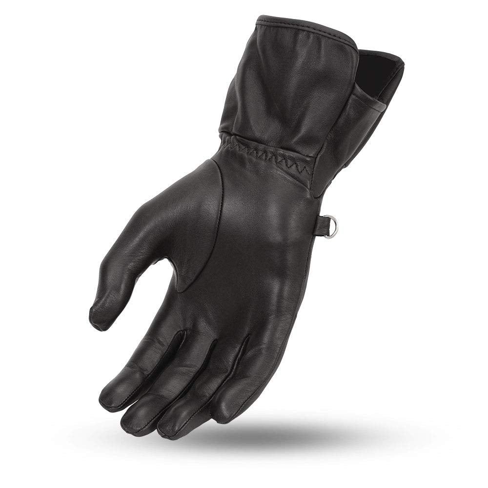 First Mfg Co - Aero - Women'S Motorcycle Biker Riding Black Leather Gloves - Large - Insulated
