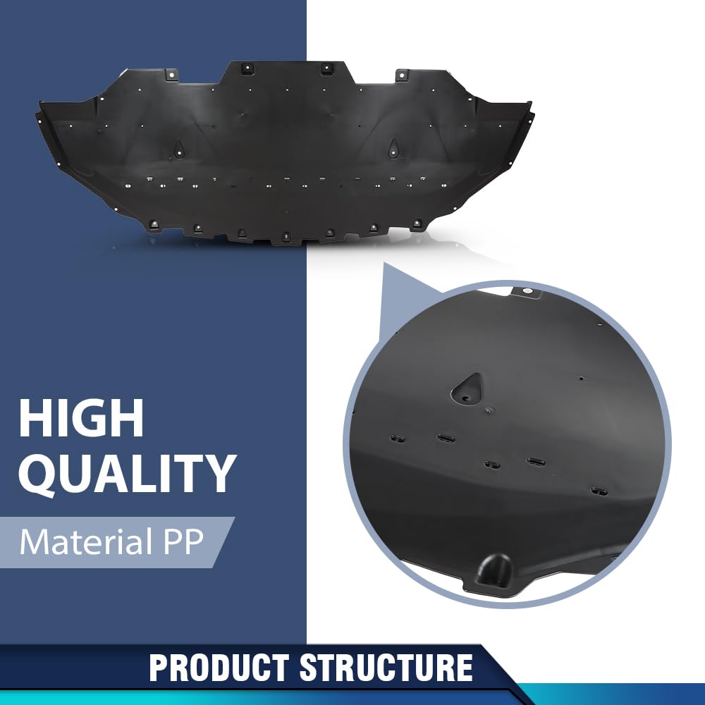 PIT66 Engine Splash Shields Front Compatible with Ford Mustang EcoBoost GT Premium 2018-2022 JR3Z17626A, FO1228164