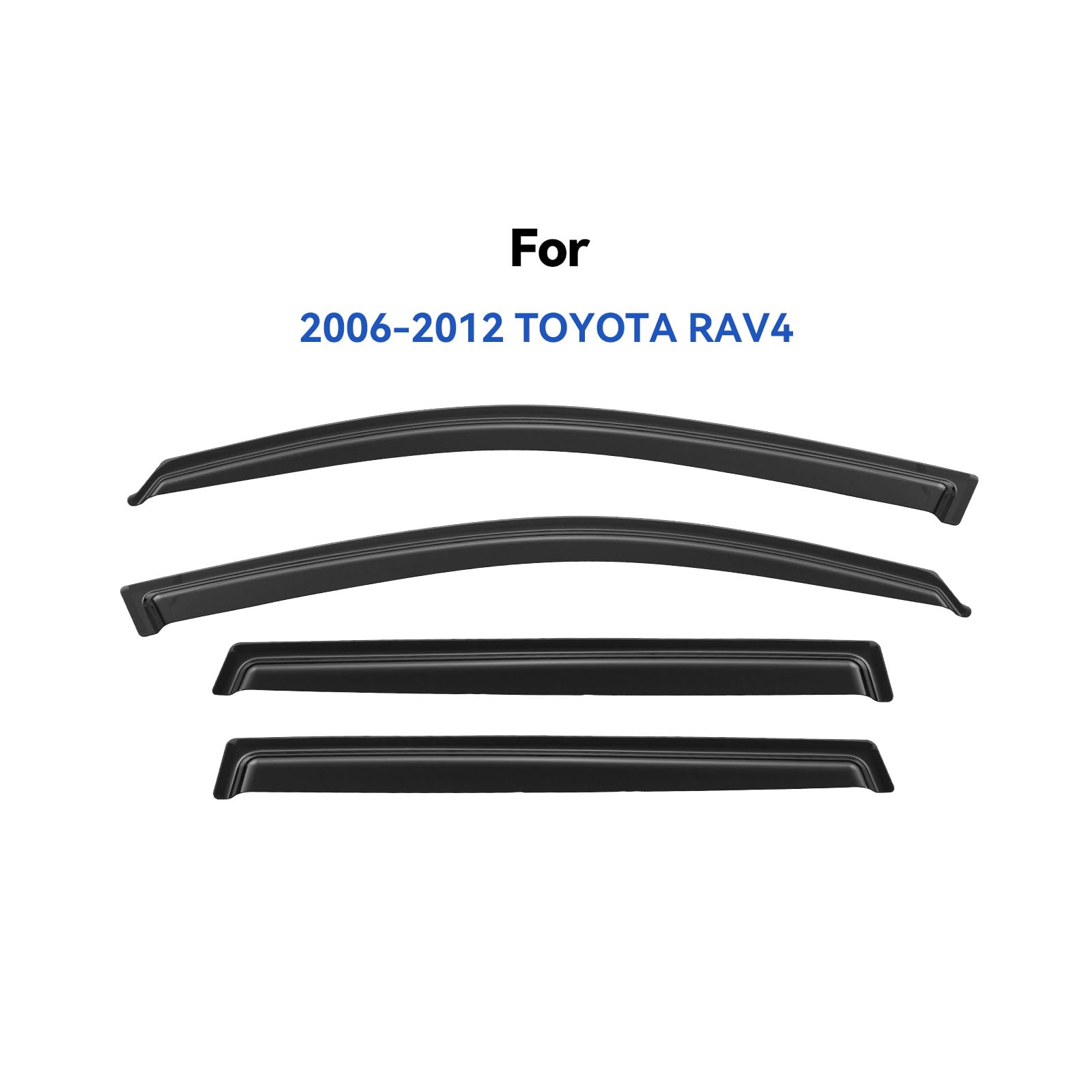 Window Visors Rain Guards Shield for 2006-2012 Toyota Rav4, Out-Channel Window Vent Wind Deflectors Visors Shades for 06 07 08 0