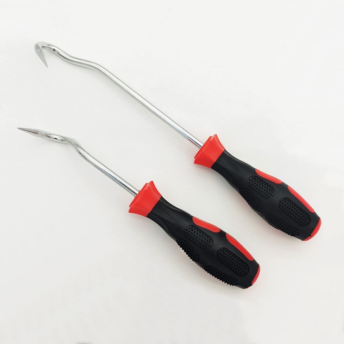 Vastools 10'' & 8'' Hose Removal Hook Pick Set, Radiator Hose Remover, Dual Material Handles, Carbon Steel, Multicolor