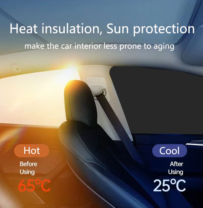 Car Side Window Sun Shades, 4 Pcs Window Sunshades Privacy Curtains, 100% Block Light For Breastfeeding, Taking A Nap, Changing Clothes, Camping (Front&Back 4Pcs)