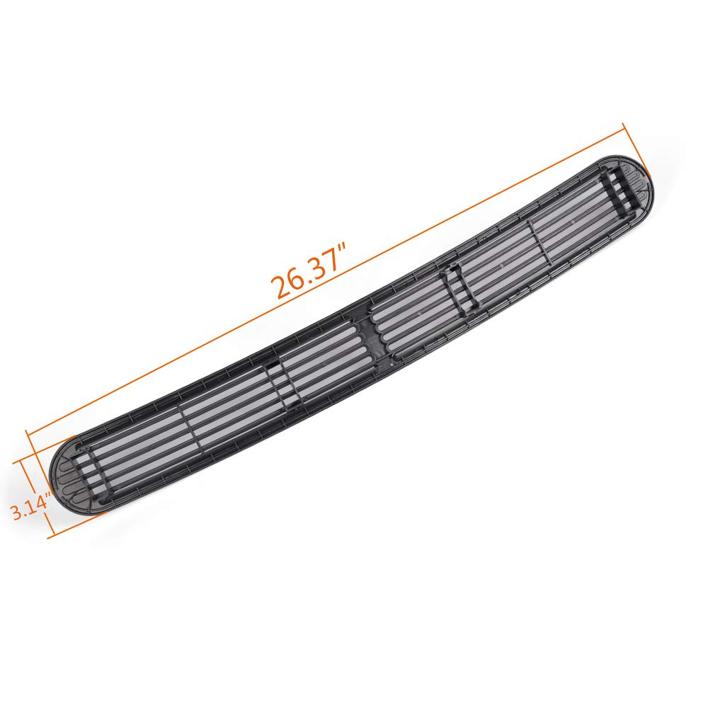 G-PLUS Grey Grille Panel Graphite Defrost Vent Cover Grill Compatible with Chevy Blazer S10/GMC Jimmy Oldsmobile 1998-2004 SUV P