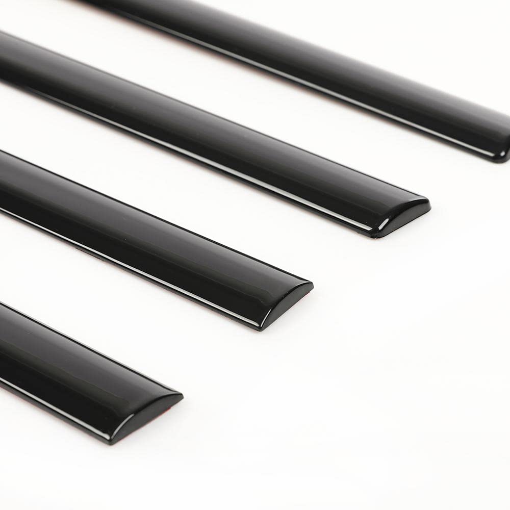 Pit66 Side Molding Trim, Compatible With 2019-2021 Dodge Ram 1500 Crew Cab Body Side Molding Trim Black