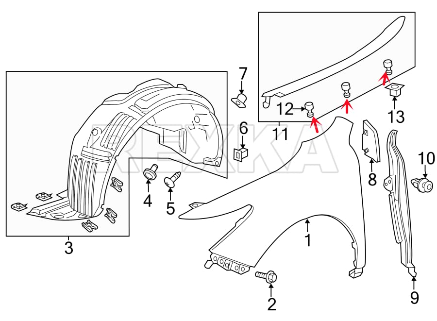 Rexka 50Pcs Striker Engine Cover Retainer Clip Compatible With Honda 91547-Tz5-A02 Honda Odyssey, Pilot & Ridgeline Acura Mdx, Rdx & Tlx 91547Tz5A02