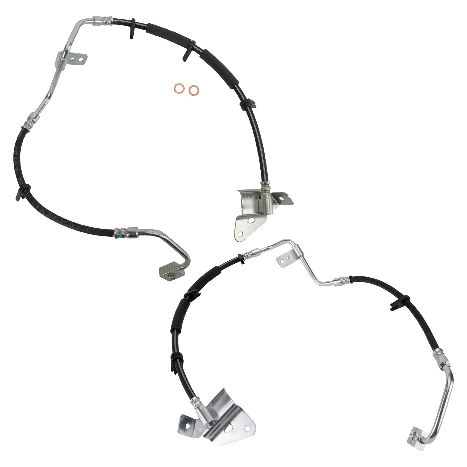 Trq Front Brake Hose Set Compatible With 2003-2004 Jeep Grand Cherokee