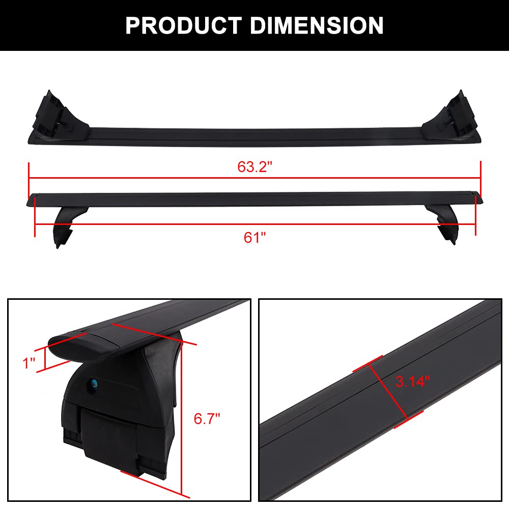 Snailfly Black Roof Rack Fit For 2007-2025 Jeep Wrangler Jk Jl Gladiator Jt 2&4 Door Cross Bars Crossbars