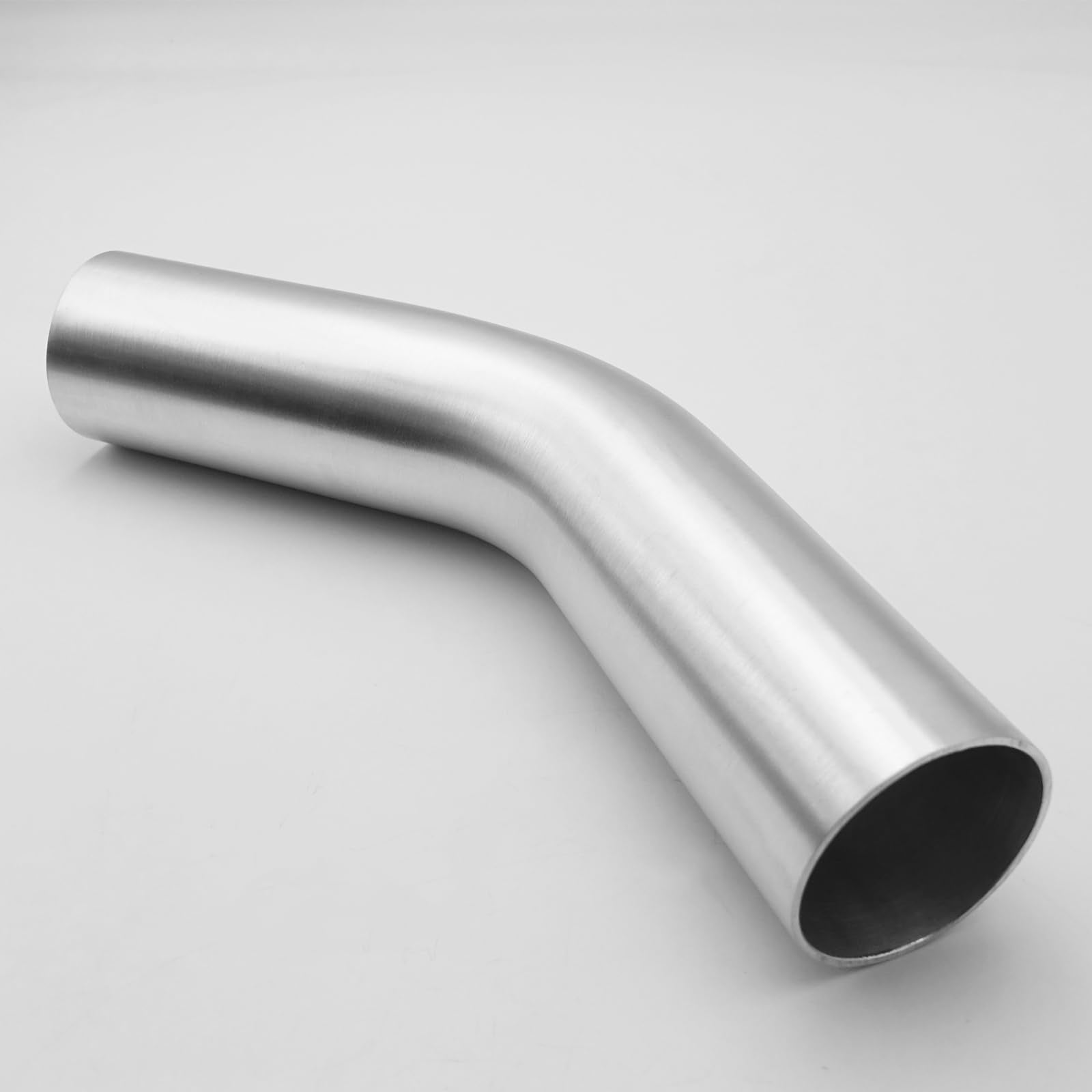 Ac Performance 2.5'' (63Mm) Od 45 Degree Aluminum Elbow Intercooler Pipe Air Intake Tube, 1.5D Radius, Brushed Finish