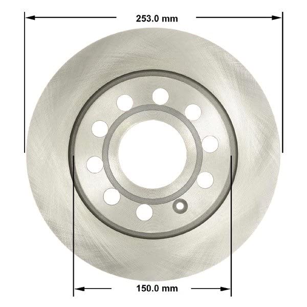 Bendix Premium Prt6168 Rear Brake Rotor For Audi A3 2013-2010, Volkswagen Beetle 2019-2013, Eos 2012-2009, Golf 2015, Golf Sport