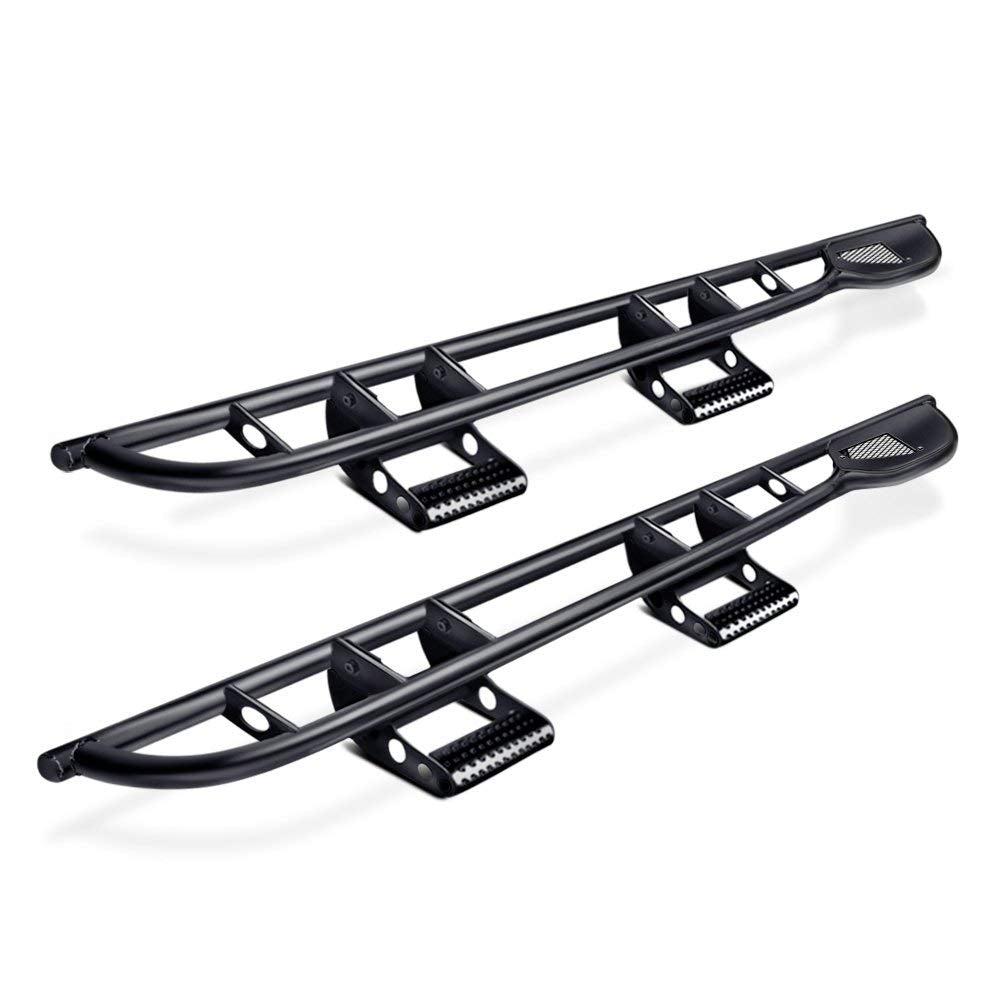 N-Fab Rkr Step System For Toyota Tundra | Cab Length, Tubular Steel, Textured Black | T224Rkrccs4 | Fits 2022-2024 Toyota Tundra Crewmax, All Beds