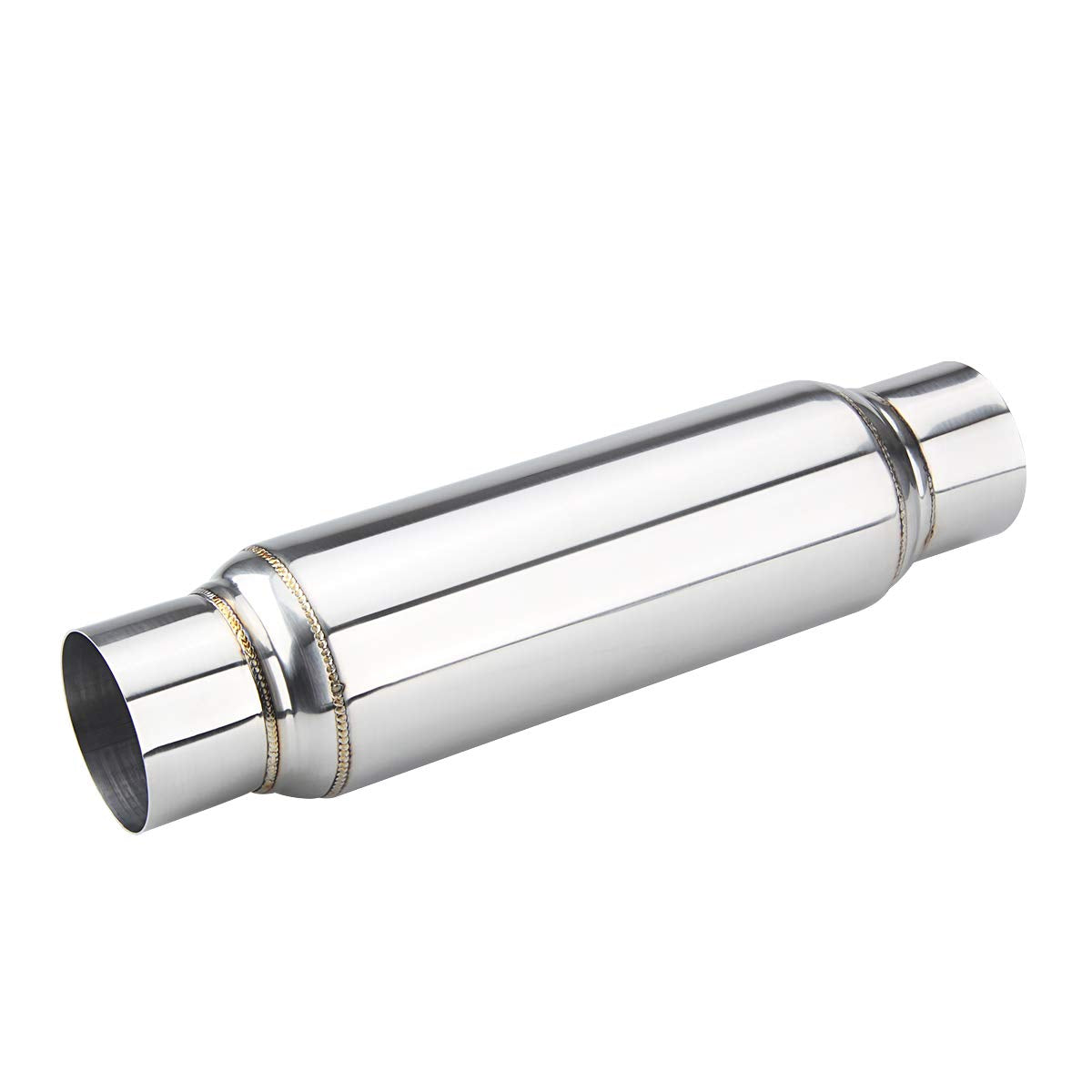 Lcgp 3'' Universal Resonator, Straight Through Performance Muffler, 16'' Overall Length