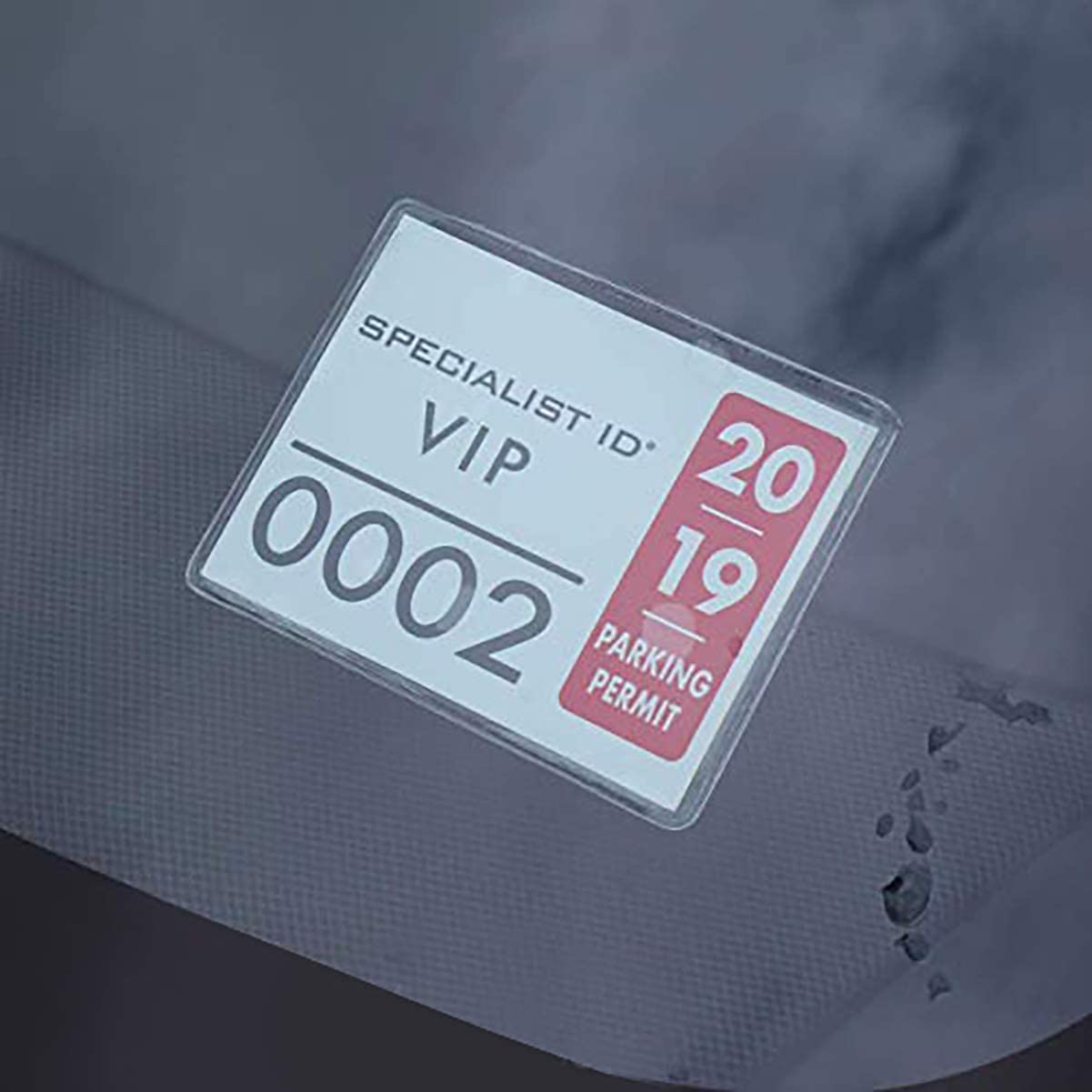 Bulk 100 Pack - Parking Permit Holder For Car Windshield - Clear Adhesive Parking Tag Pouch - Vinyl Plastic Document Protector Holds Large Parking Placard, Pass, Decal Or Sticker (Up To 4 X 3 Badge)