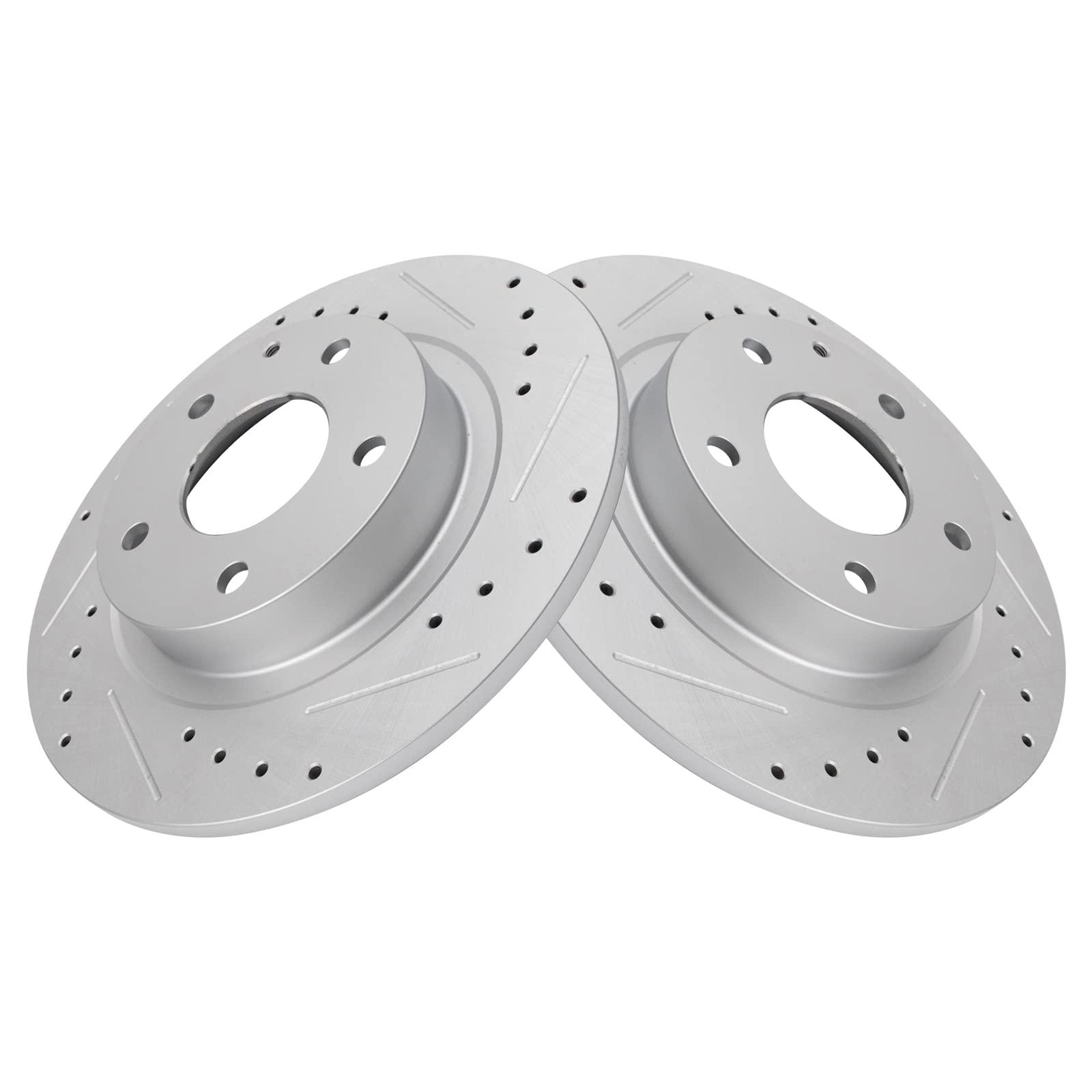 Trq Rear Performance Brake Rotors Set Premium G-Coated Compatible With 2014-2021 Mazda 6