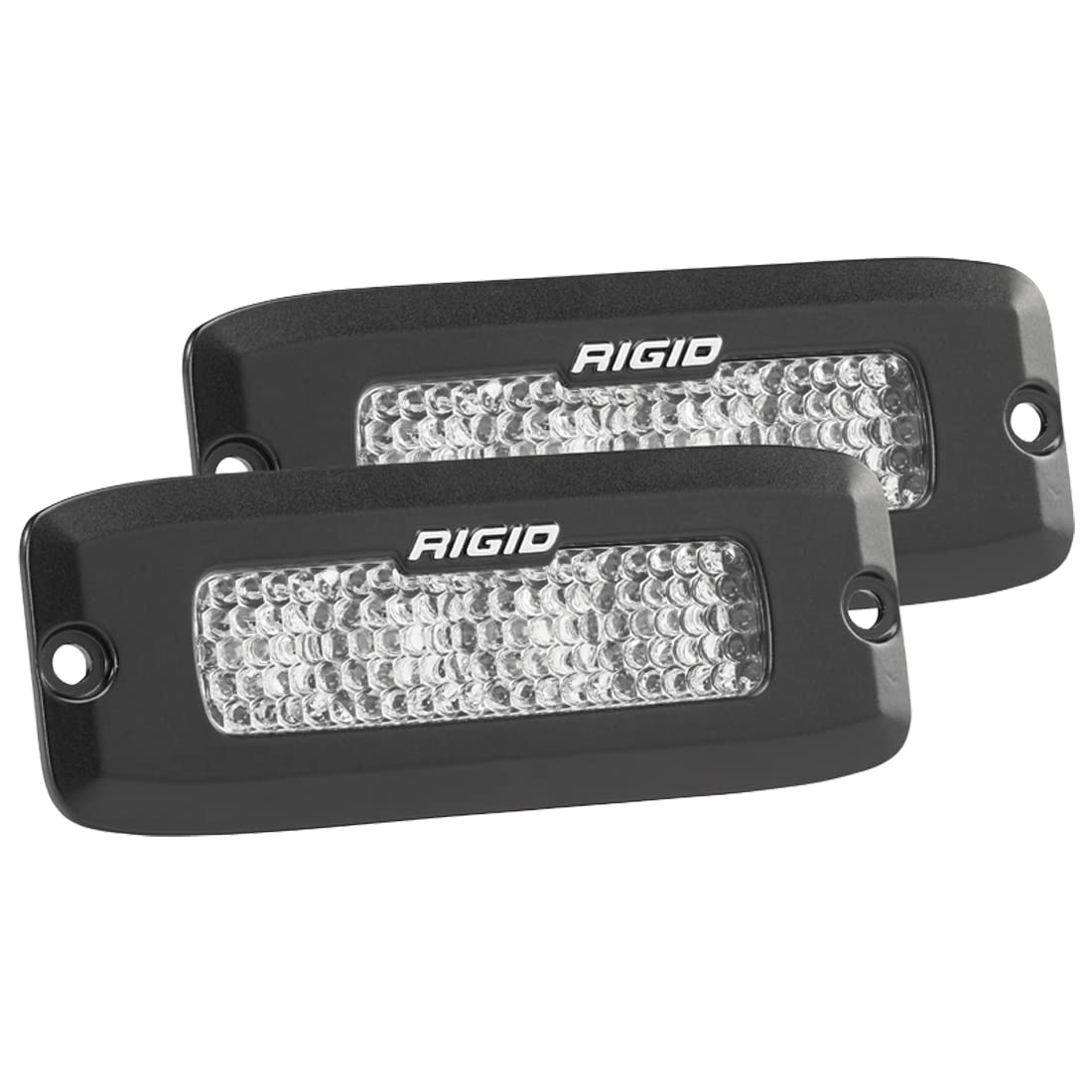 Rigid Industries - Sr-Q Pro Flood Diffused Pair Black Flush Mount 925513