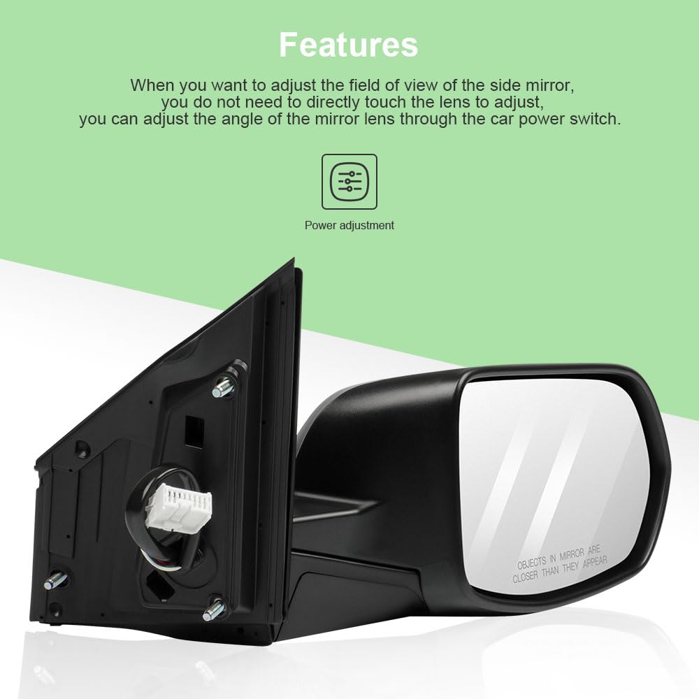 Scitoo Passenger Side View Mirror Fit For Honda For Cr-V 2012 2013 2014 2015 2016 Power Black Right Outside Exterior Mirror Ho1321270 76200T0Aa01