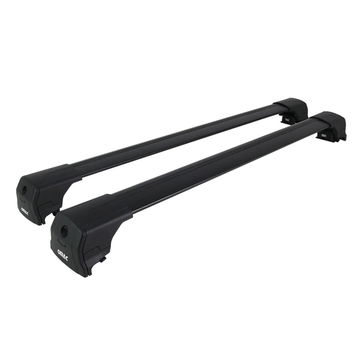 Omac Aluminium Roof Racks Cross Bars Luggage Carrier For Hyundai Kona 2018-2023 Black 2 Pcs Anti-Theft For Travel Kayak Canoe Surf Ski Snowboard Camping
