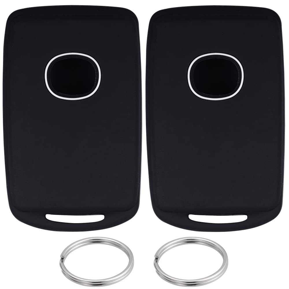 Lcyam Remote Key Fob Covers Durable Silicone Case Fits for 3 4 Keys on Side 2019 2020 Mazda 3 CX-30 CX-5 Mazda 6 CX70 CX90 (Blac