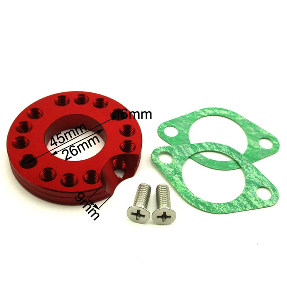 Dj-Motor 26Mm Carburetor Manifold Spinner Plate Adapter With Gaskets For Monkey Bike Dax Dirt Bike Atv Quad