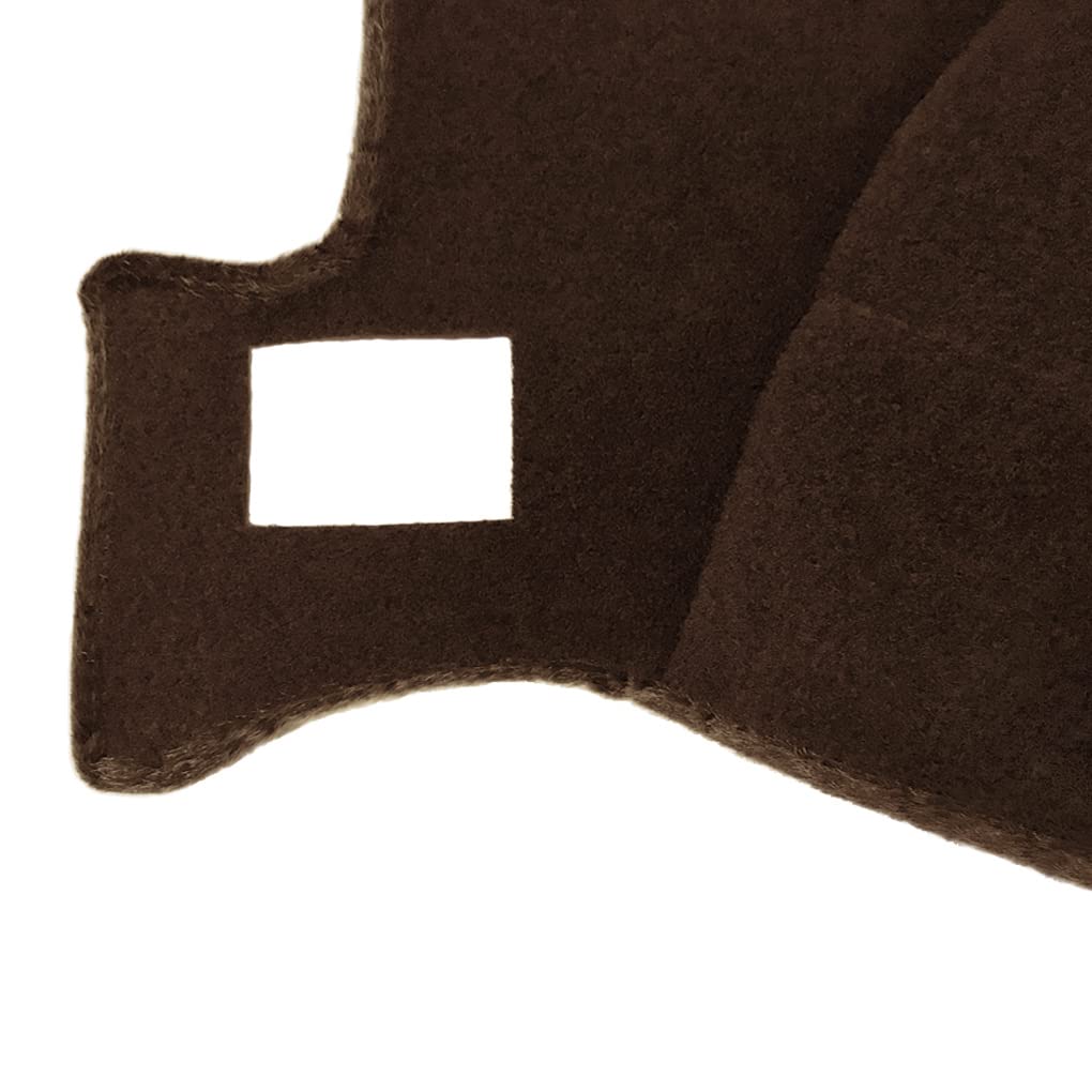 Dash Cover Mat Fit For 2007-2014 Gmc Yukon,2007-2013 Chevy Chevrolet Silverado 1500 Ltz/Avalanche/Suburban,07-14 Tahoe, Dashboard Cover Carpet Pad W/O Dash Speaker (Brown)