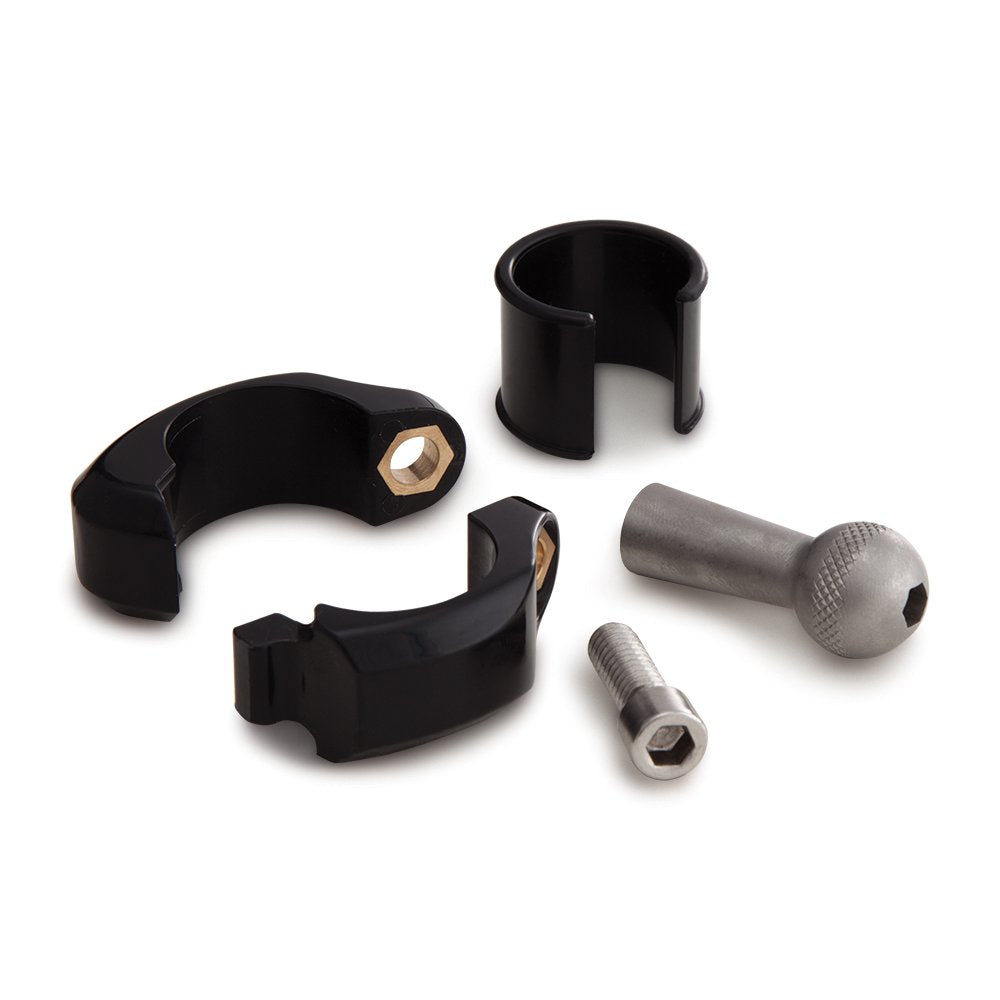 Ciro Black Rubber Drink Holder For Harley - 7/8-1 In. Black Clamp Mount 50613