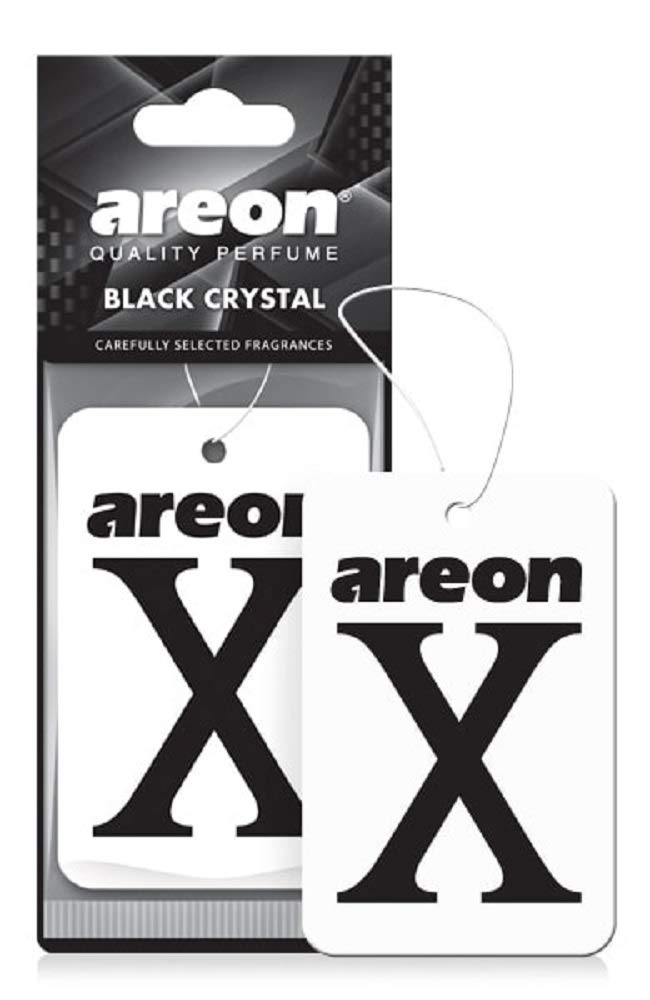 Areon X Xv02C Hanging Best Car Air Freshener Black Crystal Scent, Paper Hanging Ornaments, Long Lasting Scent For Car Or Home 12