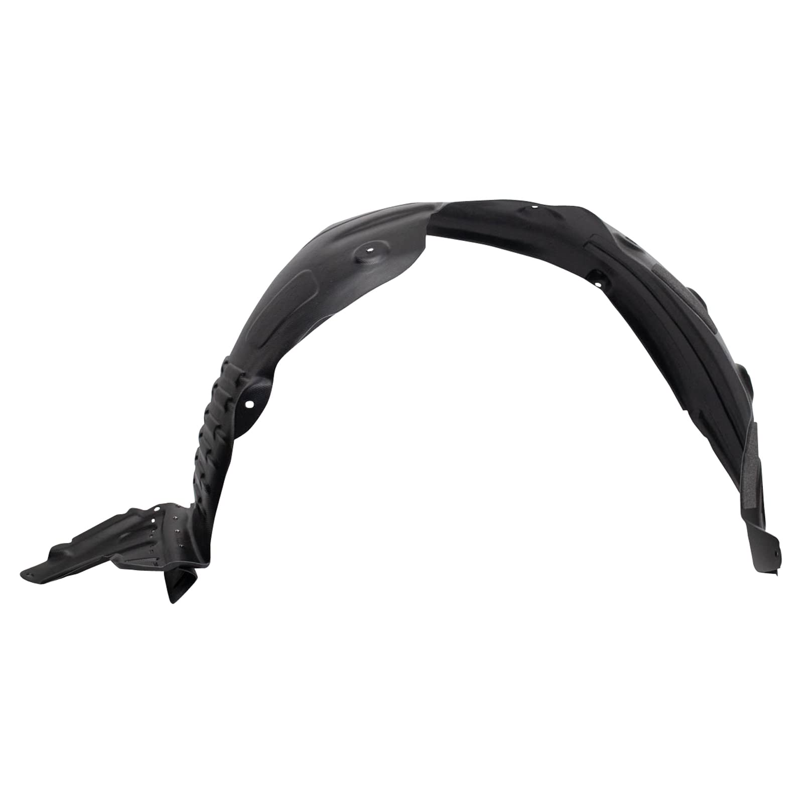 TRQ Inner Fender Liner Set for 2013-2016 Hyundai Santa Fe Sport, Metal, Black, Model BDA12540