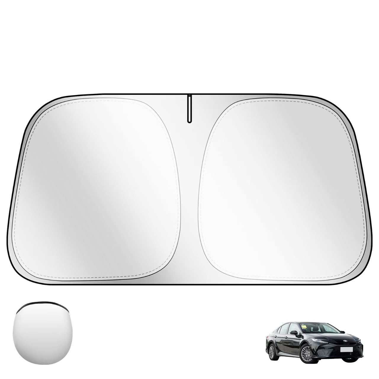 Kboise 2025 Upgrade Professional Windshield Sun Shade For Toyota Camry 2018-2025, Innovative No-Light-Pass Technology For Maximu