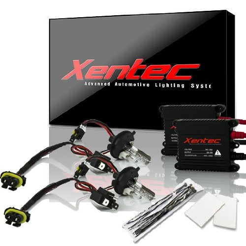 Xentec H4 (HB2) Hi/Lo 5000K HID Xenon Bulb Bundle with 55W EP Alloy Slim Ballast (Ivory White, high Beam Halogen)