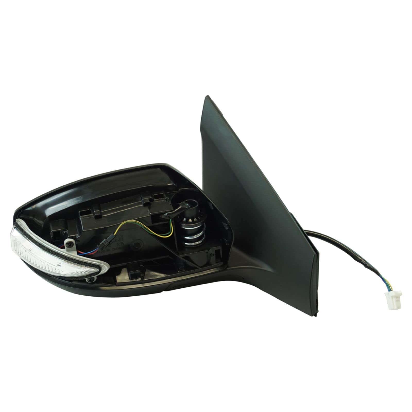 Exterior Power Turn Signal Mirror Black Smooth Rh Passenger Side For Sentra