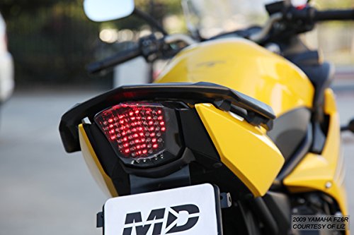 Integrated Sequential Led Tail Lights Smoke Lens For 2009-2017 Yamaha Fz6R